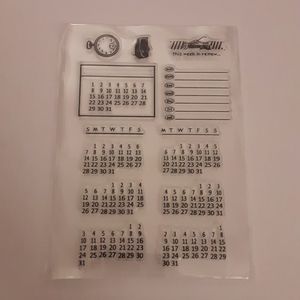 Clear Calendar Stamps
